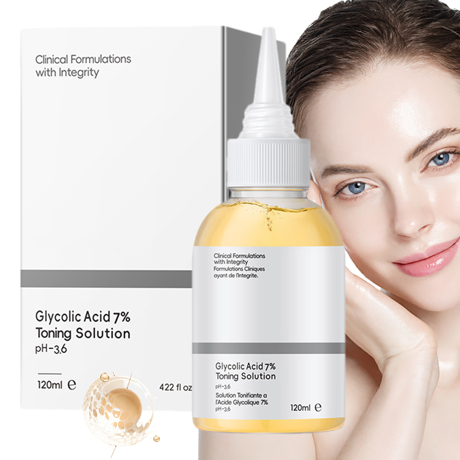 Serum pengecil pori-pori, asam - Glycolic Acid Exfoliant ulasan dan harga